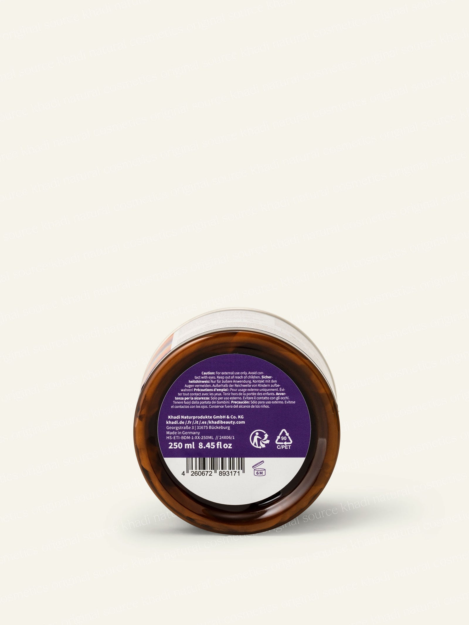 Masło do ciała khadi Shatavari Body Butter - zdjęcie produktu od tyłu