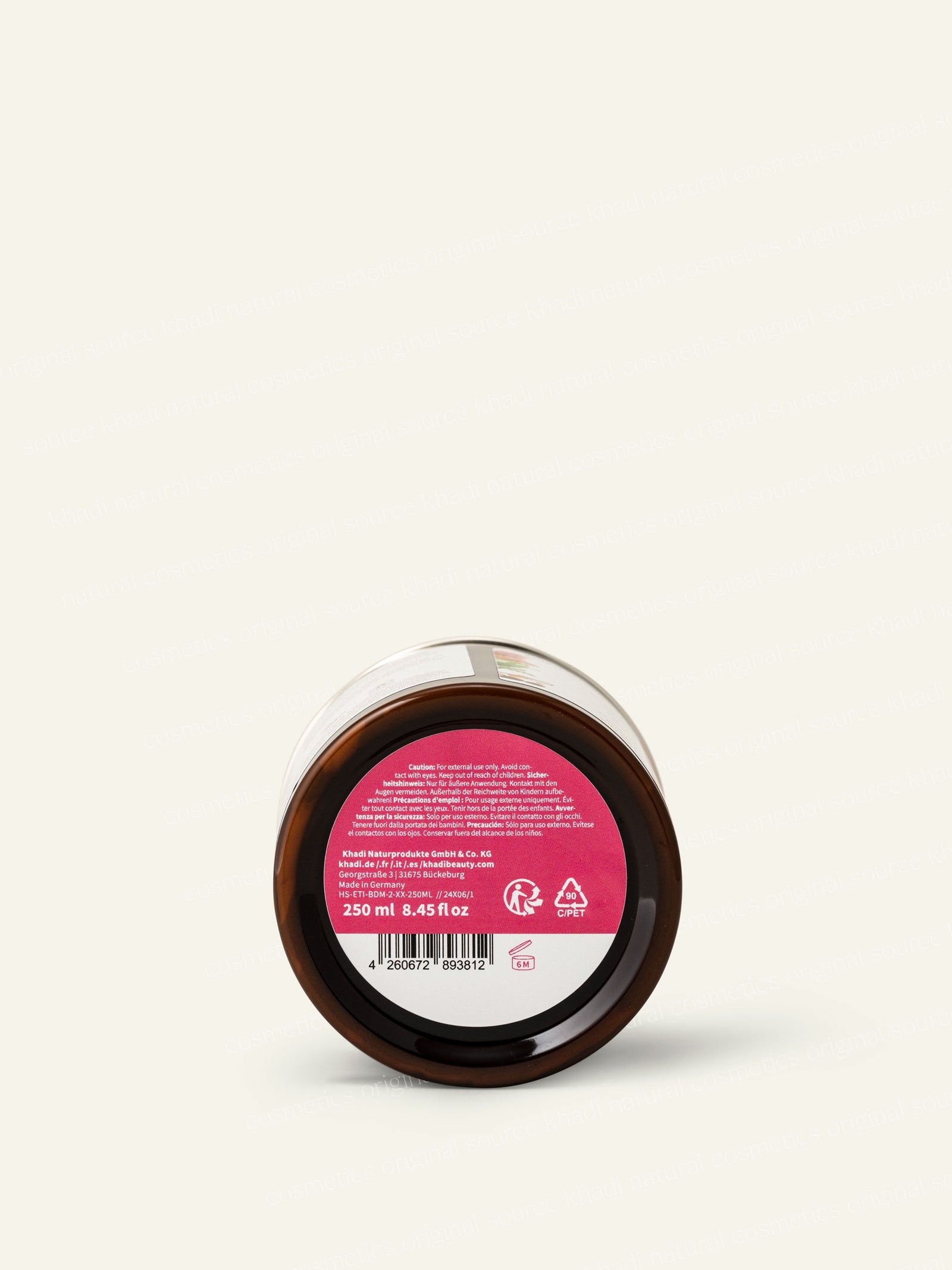 khadi Rose Love Body Butter tył opakowania zdjęcie produktu