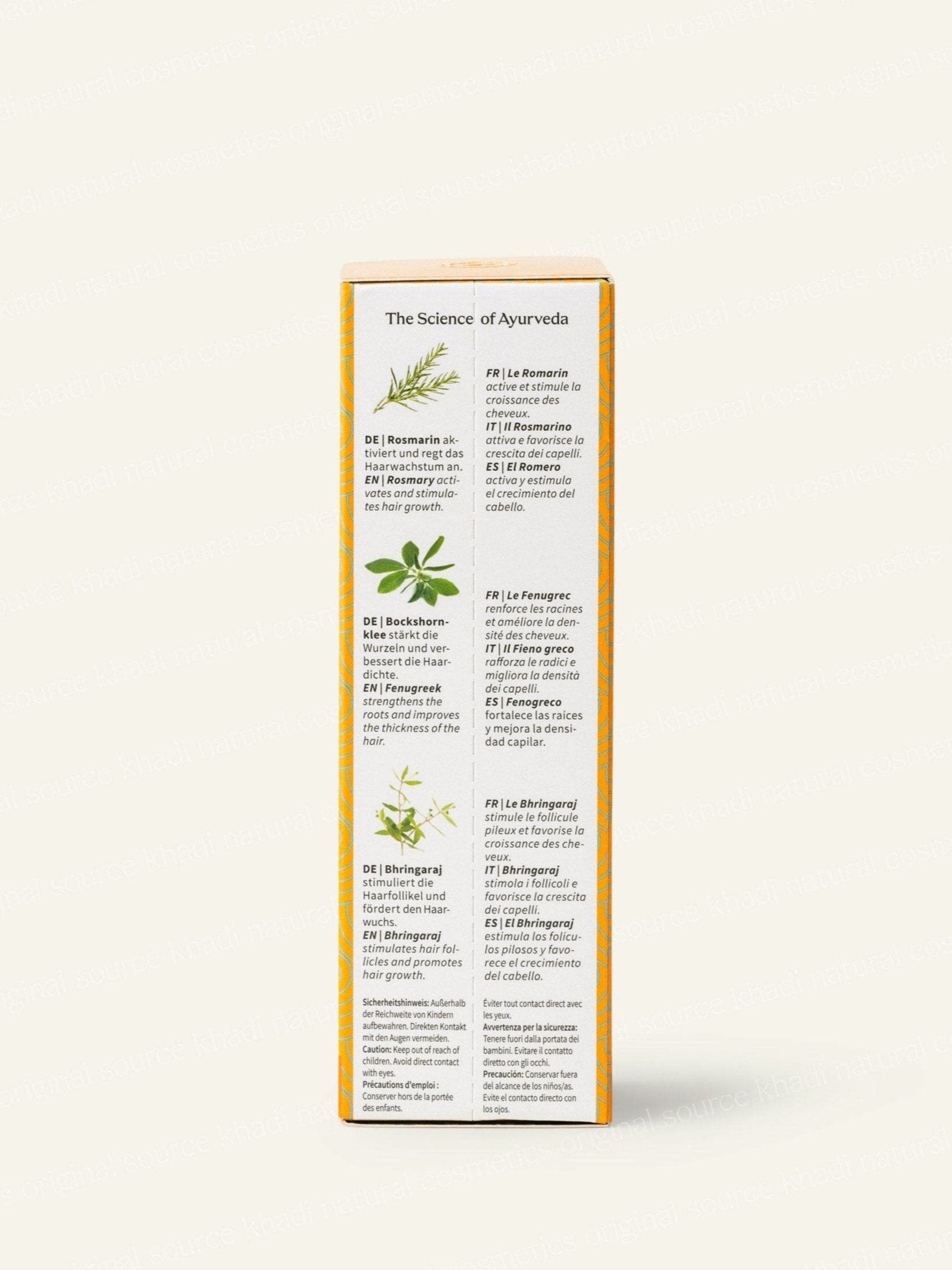 khadi Vitality Grow Hair Oil zdjęcie produktu w widoku z boku
