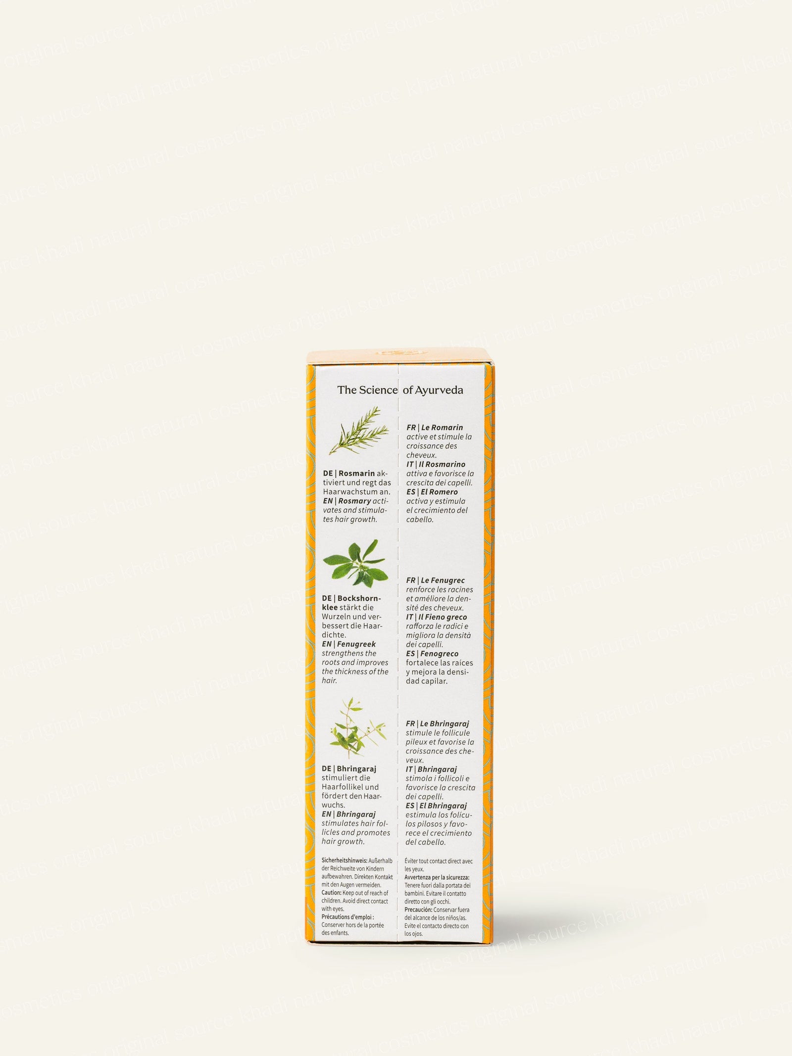 khadi Vitality Grow Hair Oil zdjęcie produktu w widoku z boku