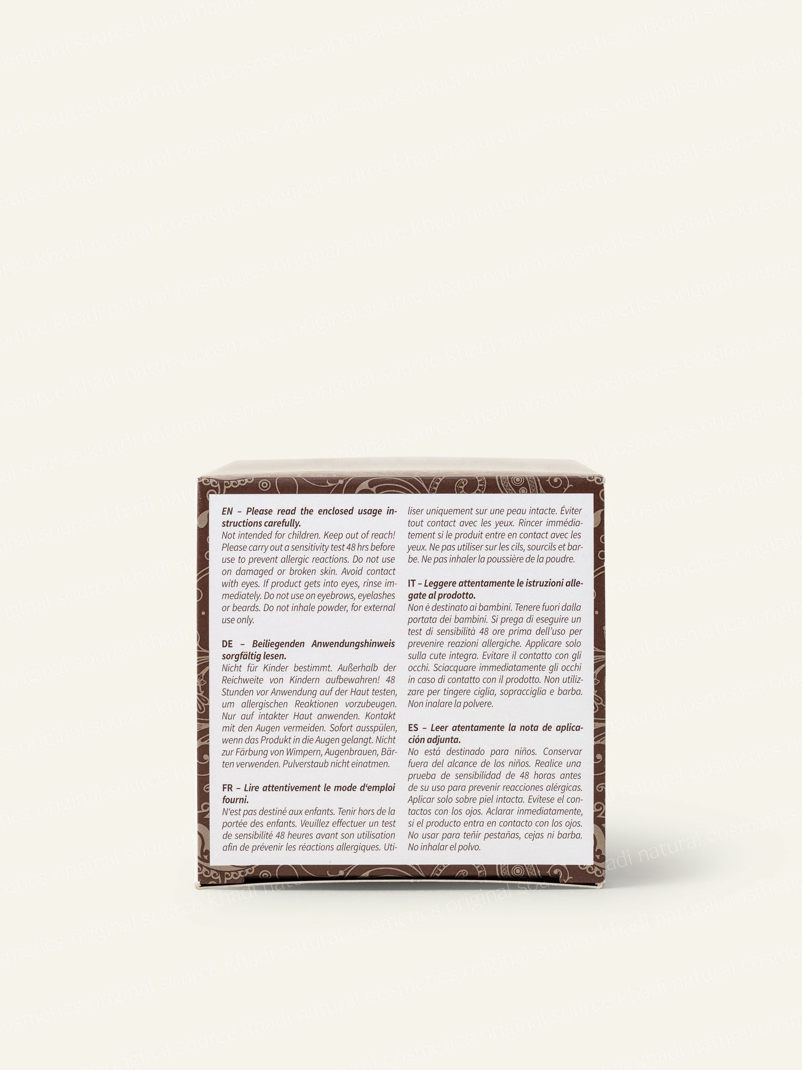 Roślinna farba do włosów khadi Ash Brown Bottom wizerunek produktu