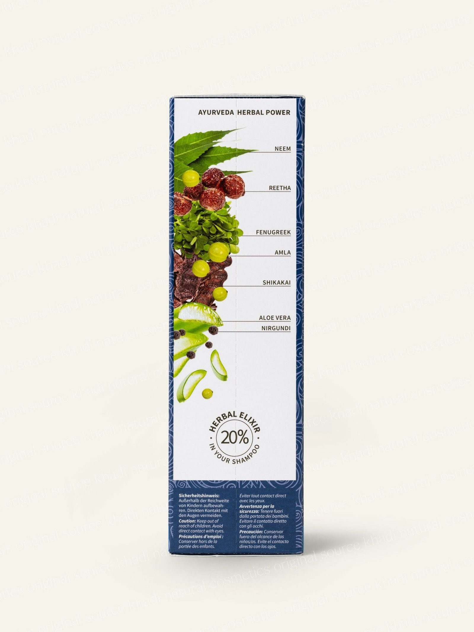 khadi Neem Balance Shampoo zdjęcie produktu w widoku z boku