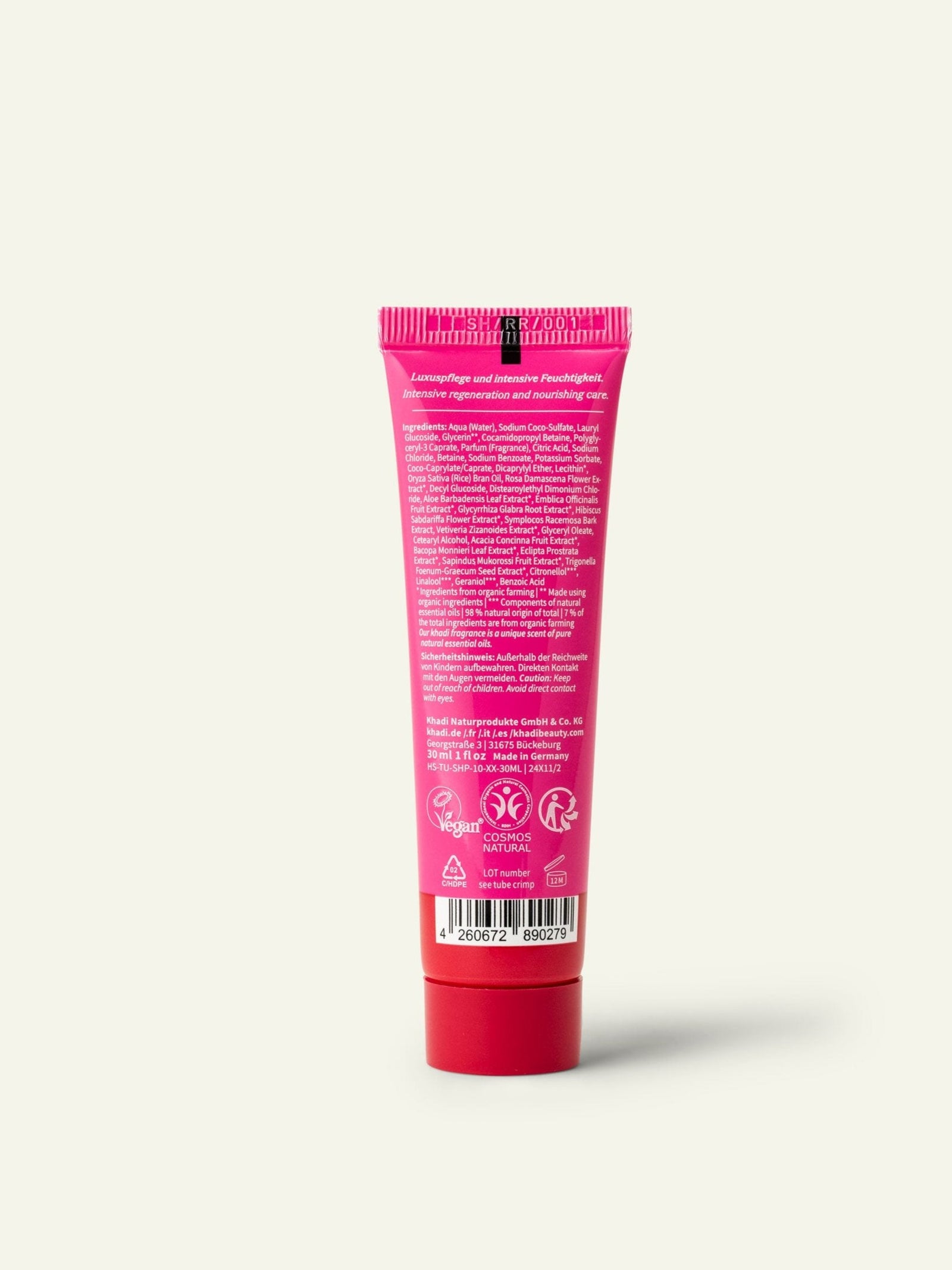 khadi Rose Repair 30 ml szampon tył opakowania zdjęcie produktu