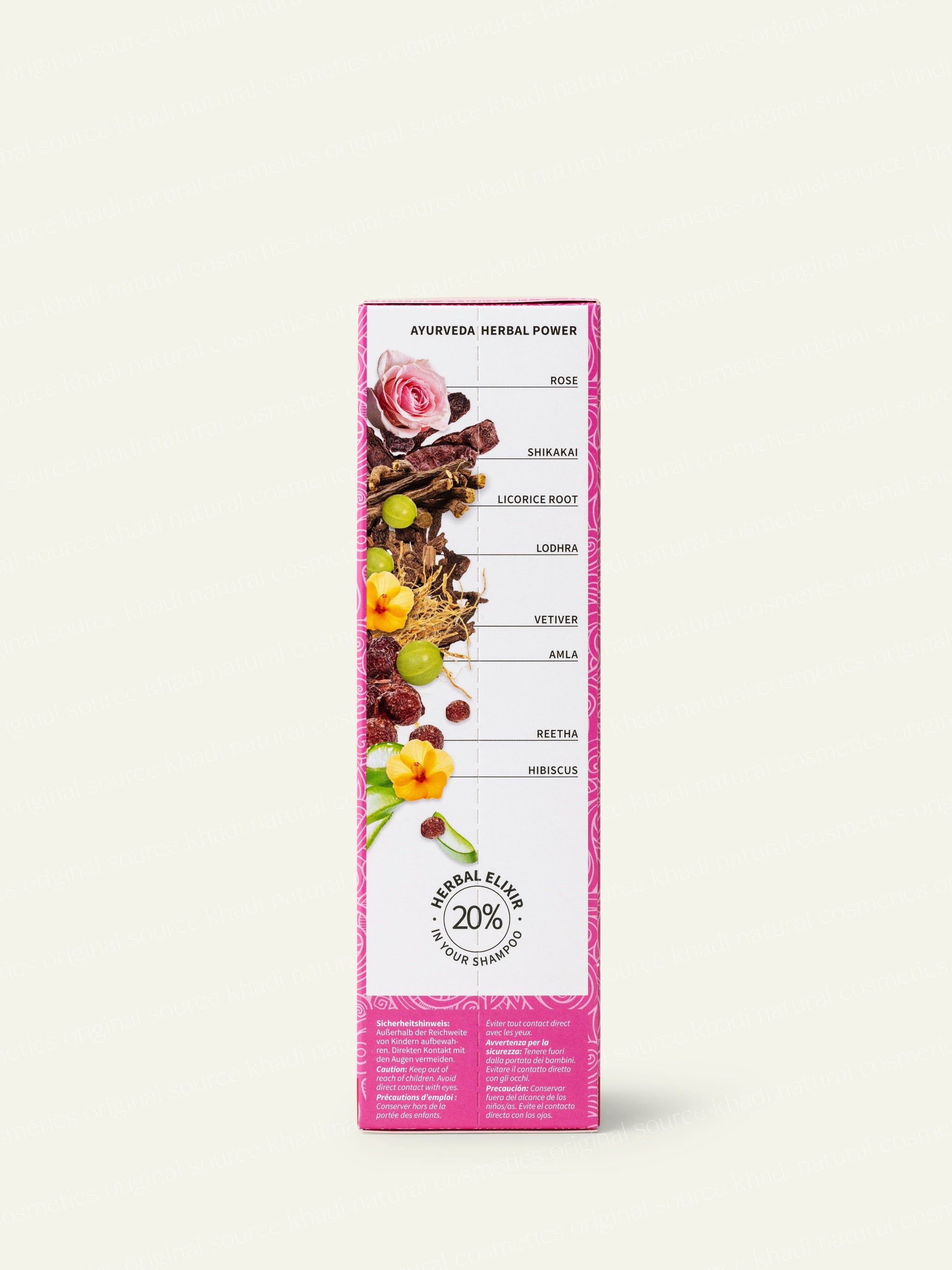 Zdjęcie szamponu khadi Rose Repair Shampoo z boku