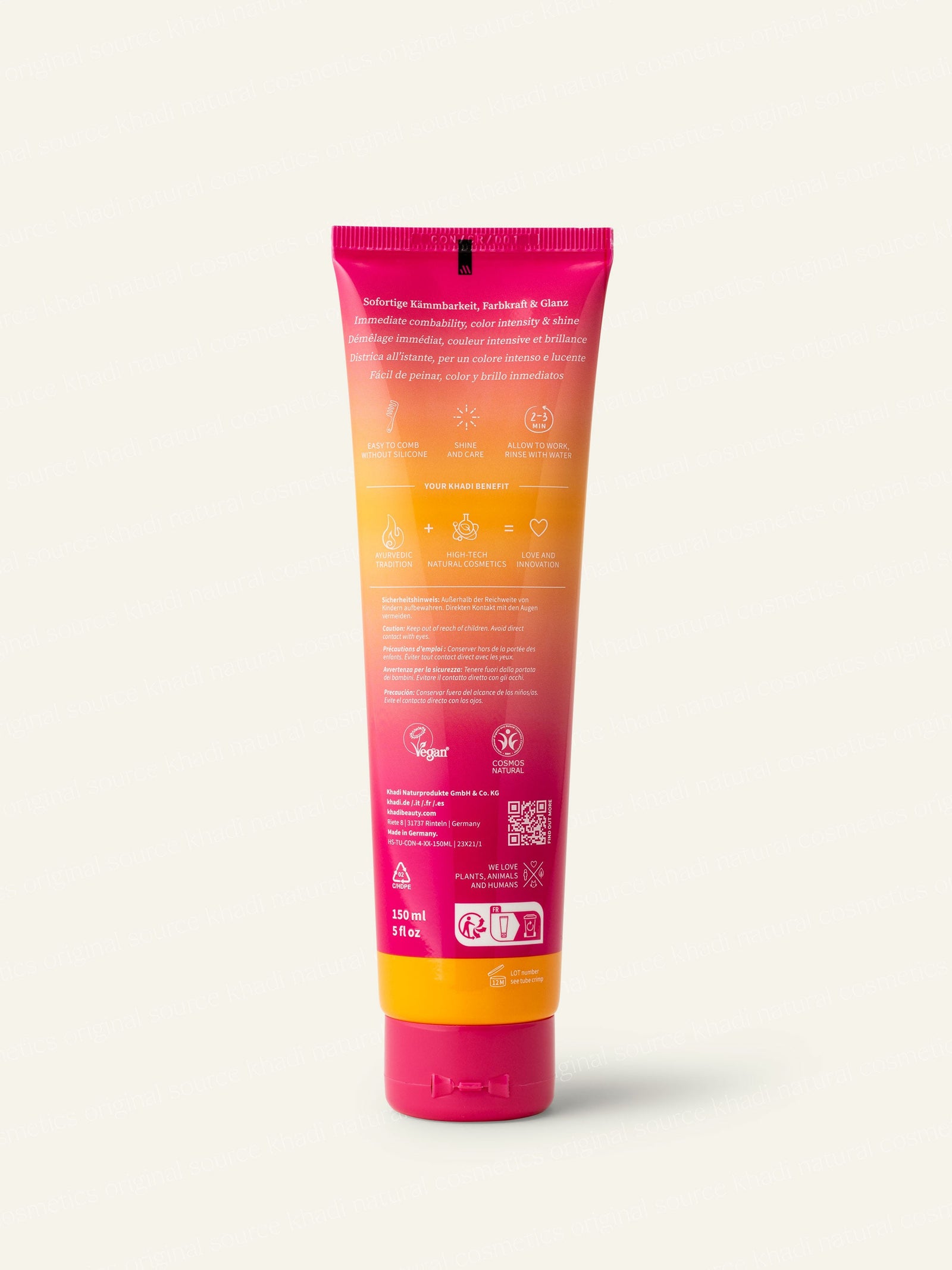 khadi Colour Finish Conditioner zdjęcie produktu z tyłu opakowania