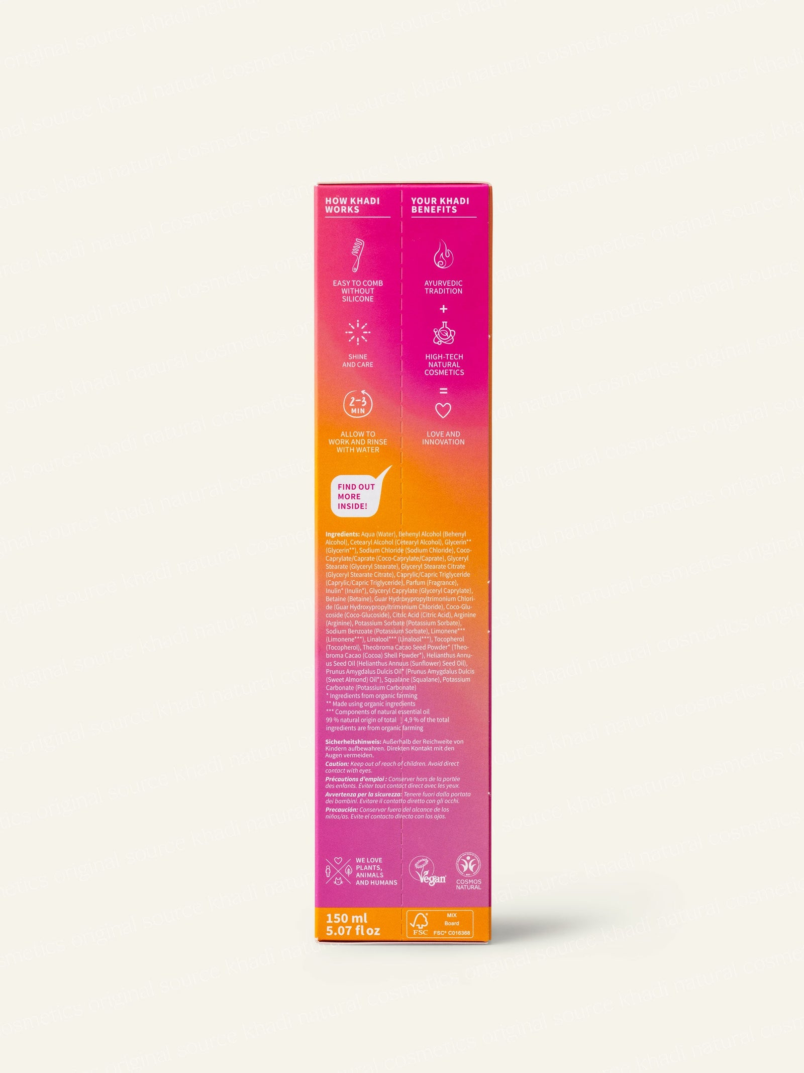 khadi Colour Finish Conditioner zdjęcie boczne produktu